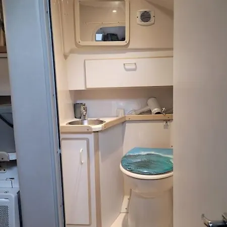 Botel Bateau Sur Terre Pres Du Bassin *